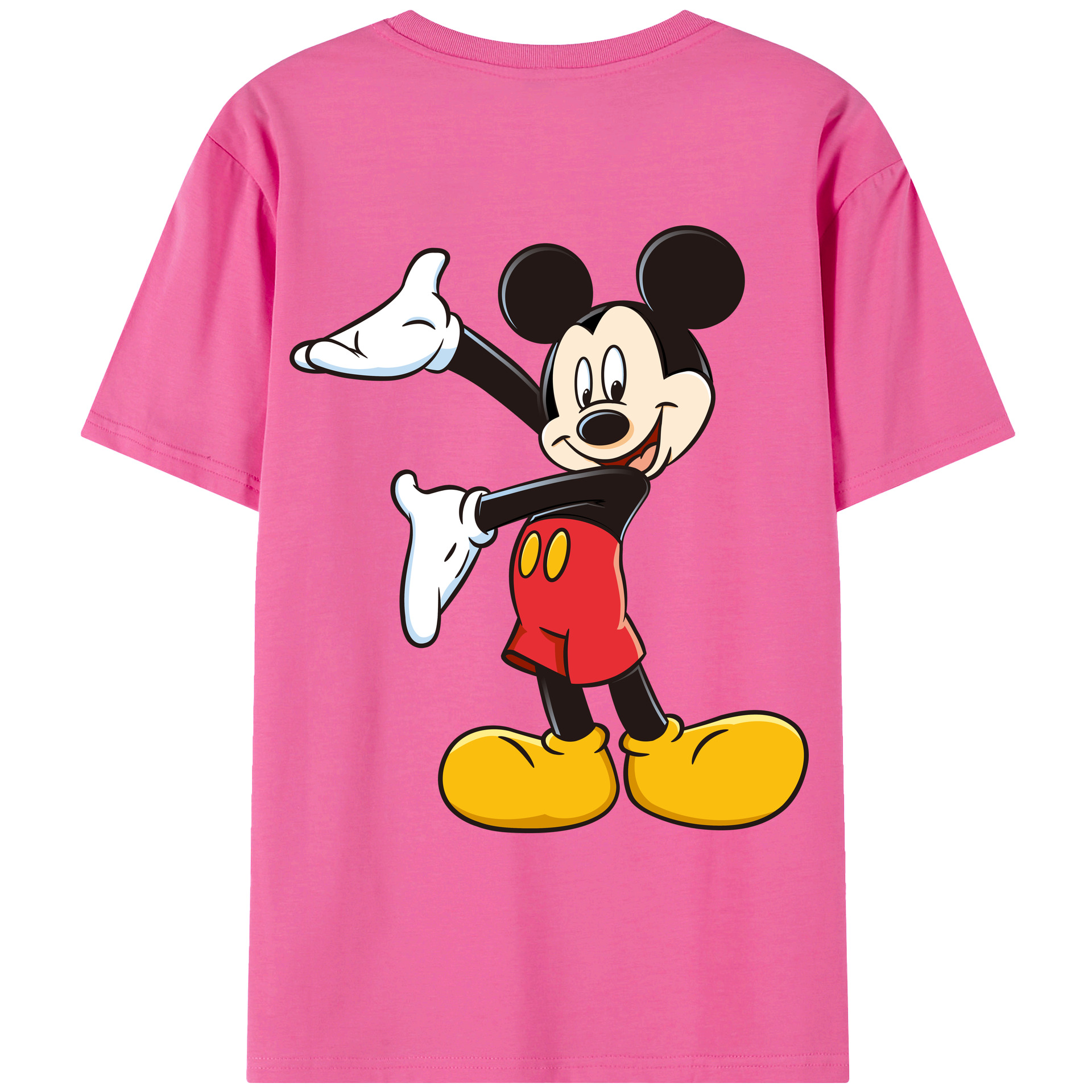 （画像用） ミッキーマウス Mickey Mouse レディース半袖Tシャツ(バックプリント)